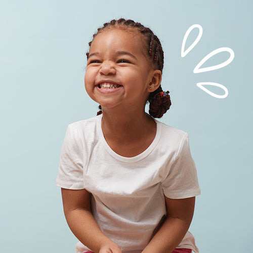 Smiling little girl with braids